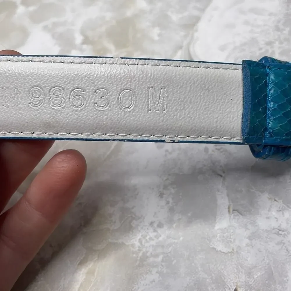 Genuine snakeskin belt